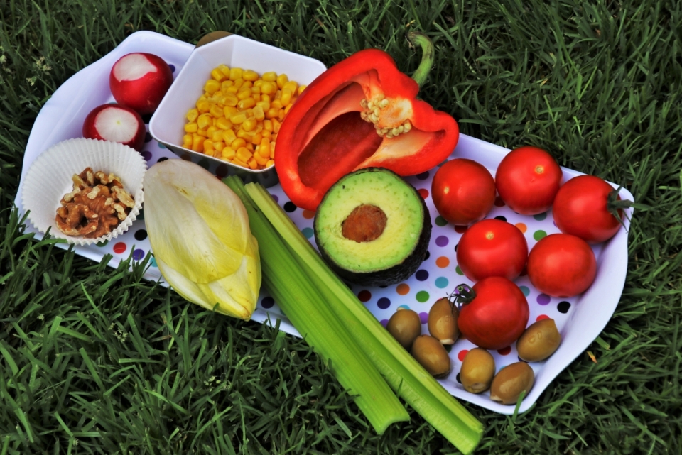 户外野餐蔬菜水果精致简餐美食