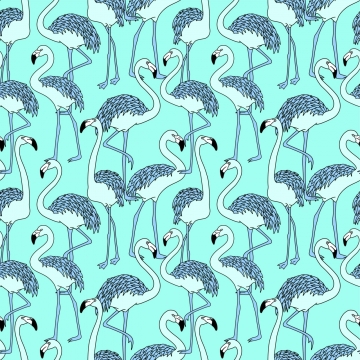 火烈鸟蓝色蓝底ins风