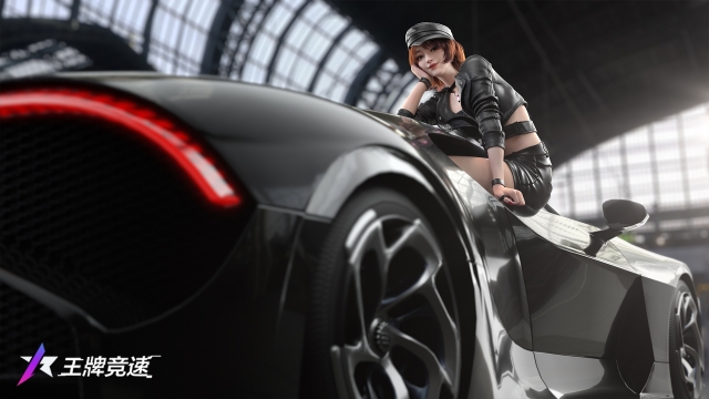 王牌竞速西里黑色皮衣游戏美女壁纸