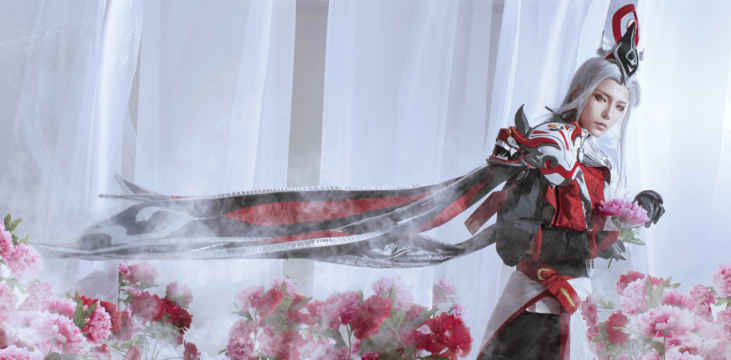 人物摄影_古风帅哥回眸高清特写