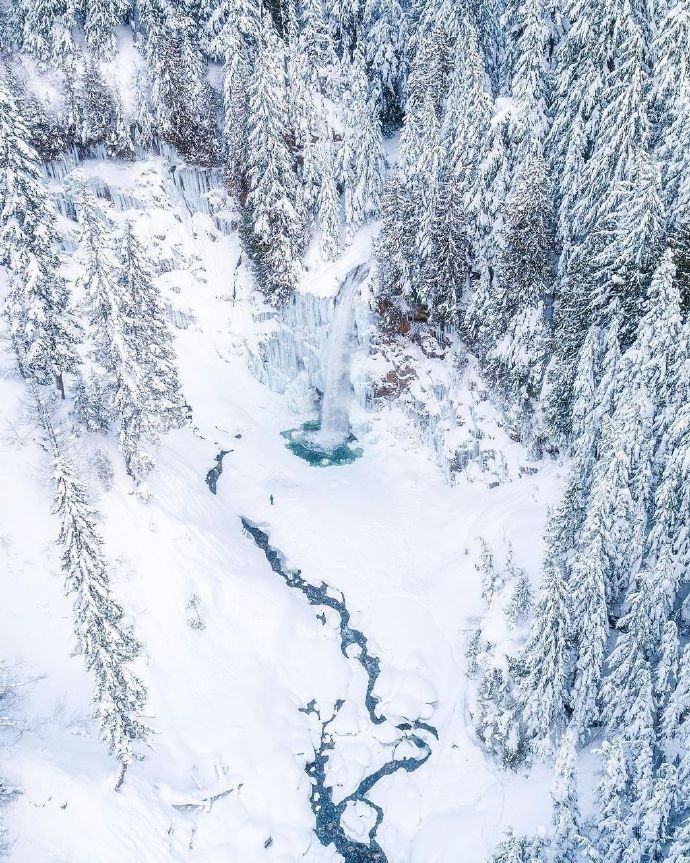 唯美冬日雪景风景图片