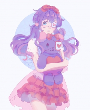 少女人物插画写真图片