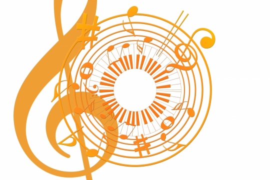 音乐艺术海报五线谱音符宣传元素