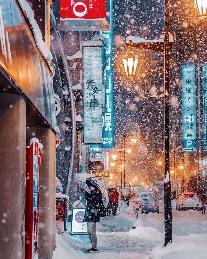 寒雪中的美景