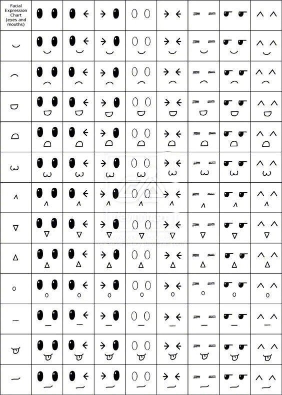 简笔画手绘可爱小表情图片