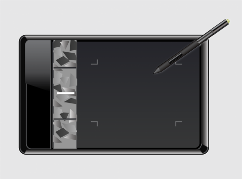 灰色背景绘画数位板数位笔工业设计