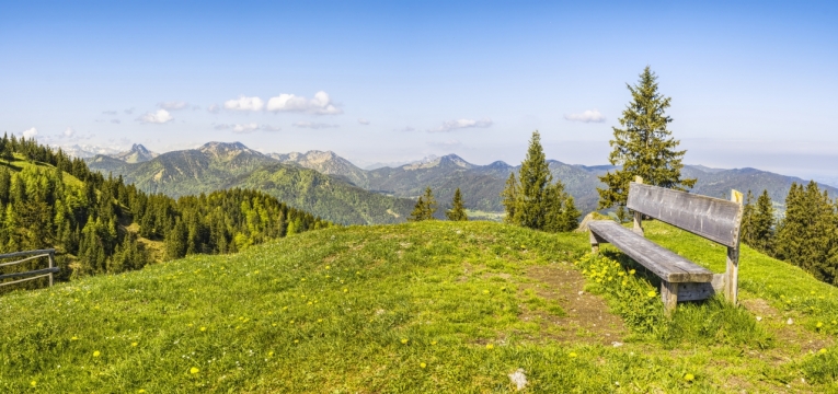 一望无际连绵高山丛林自然风景