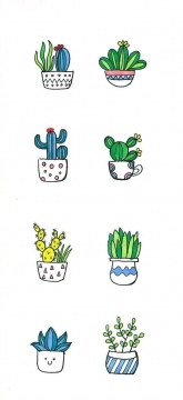 小盆栽简笔画图片