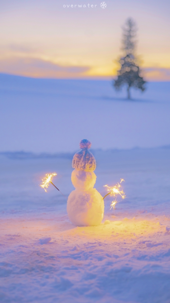 唯美烟花雪花图片