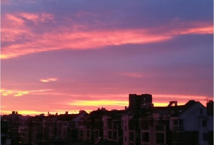 高三的晚霞图片