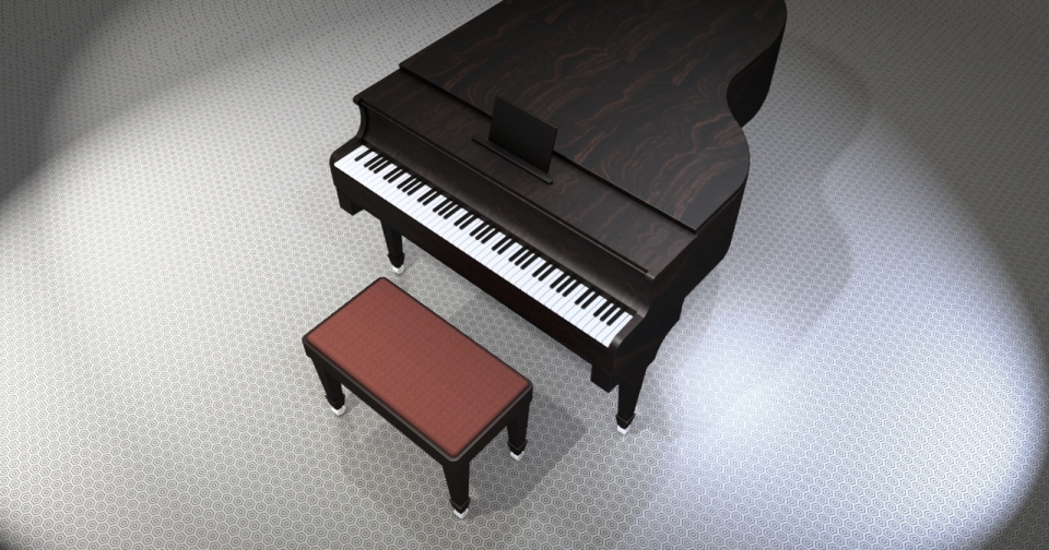虚拟室内简易钢琴文艺范