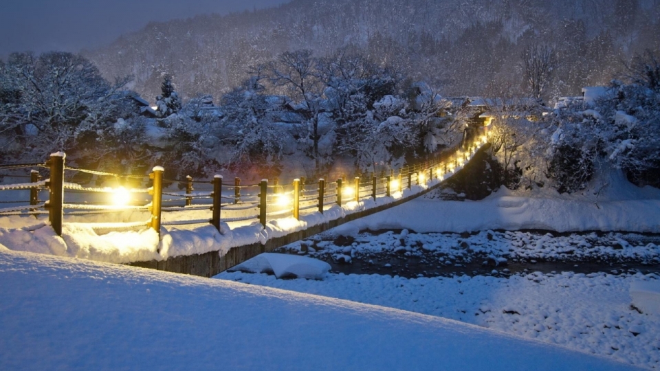 清新唯美冬日雪景高清桌面壁纸