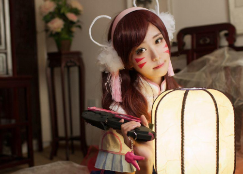 人物摄影_守望先锋D.va旗袍高清COS写真