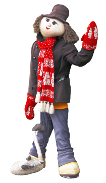 堆雪人帅气造型特写拍摄