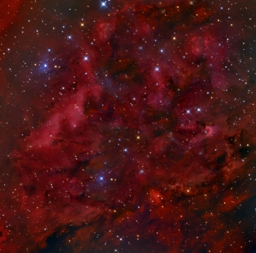 鲜红的宇宙星云星空