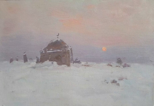 冬天唯美插画写真图片