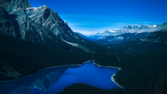 雪山风景自然风光夏日清凉高清桌面壁纸