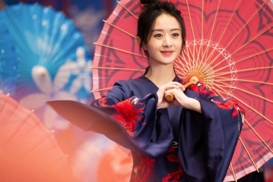 性感美女明星赵丽颖国风造型图片