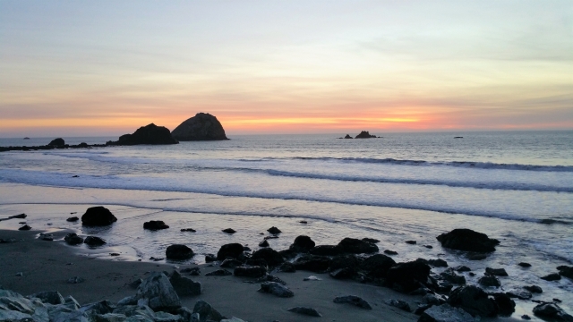 风光摄影_清晨日出海浪波涛风景美拍