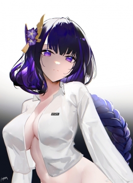 原神雷电将军大胸性感二次元写真