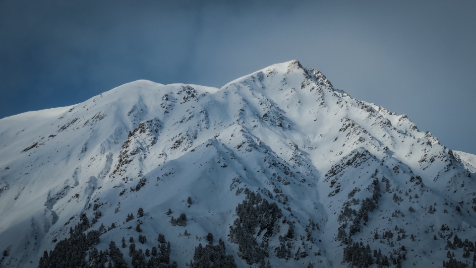 积雪常年不化的雪山自然风光高清桌面壁纸