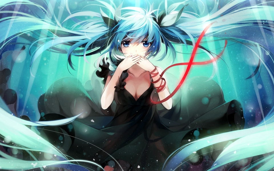 初音未来唯美插画高清桌面壁纸