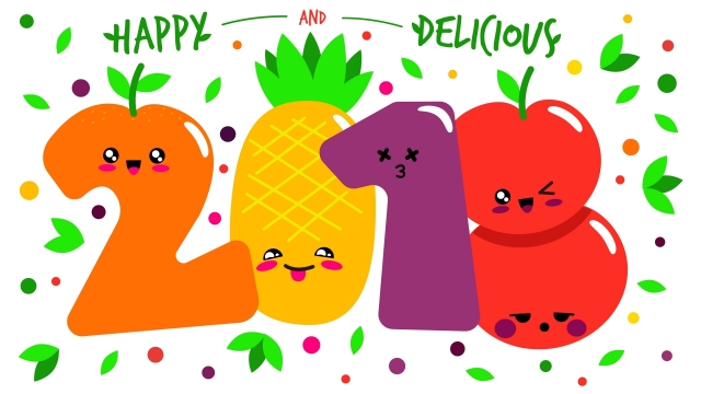 年份2018万年历水果卡通可爱