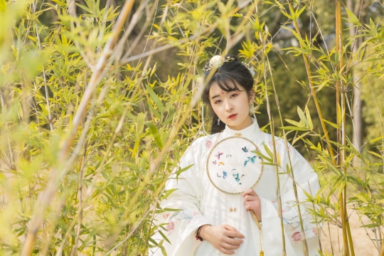 古风竹林美女高清照