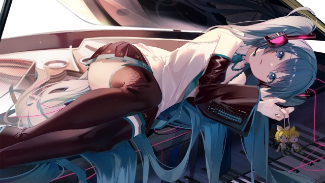 唯美二次元动漫美女初音未来高清桌面壁纸