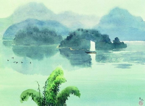 唯美水彩画写真图片