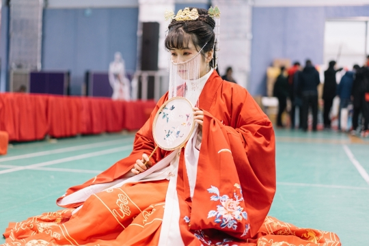 汉服复兴古意美少女