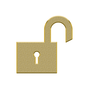 开锁密码锁头机密白底logo