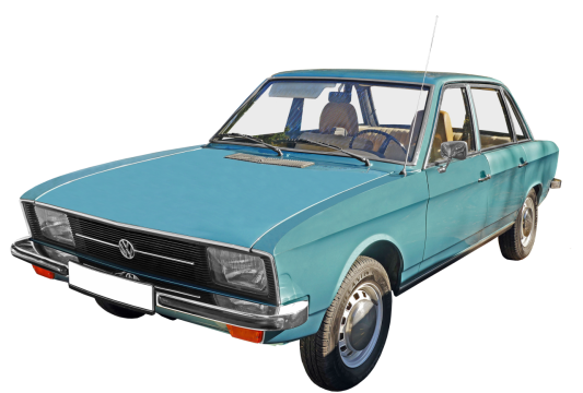 白色背景上大众老式轿车