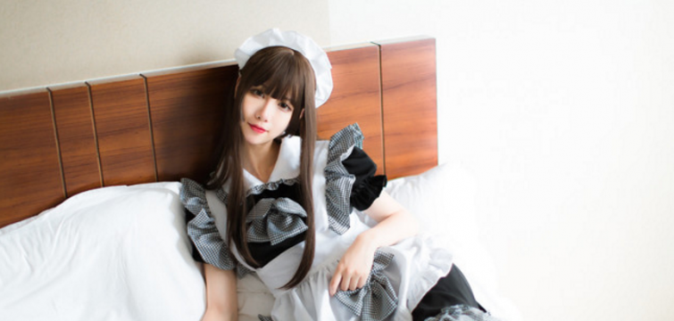 美女摄影_可爱女仆制服写真