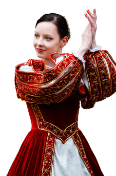 白嫩美女穿着华丽的女舞蹈演员