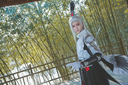 人物摄影_竹林庭院古风人物COS写真