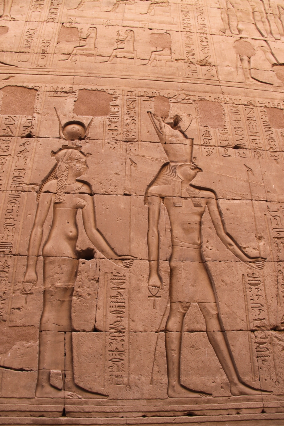 古埃及墙壁雕刻壁画摄影