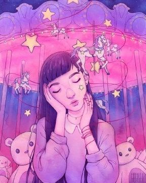 唯美设计插画图片