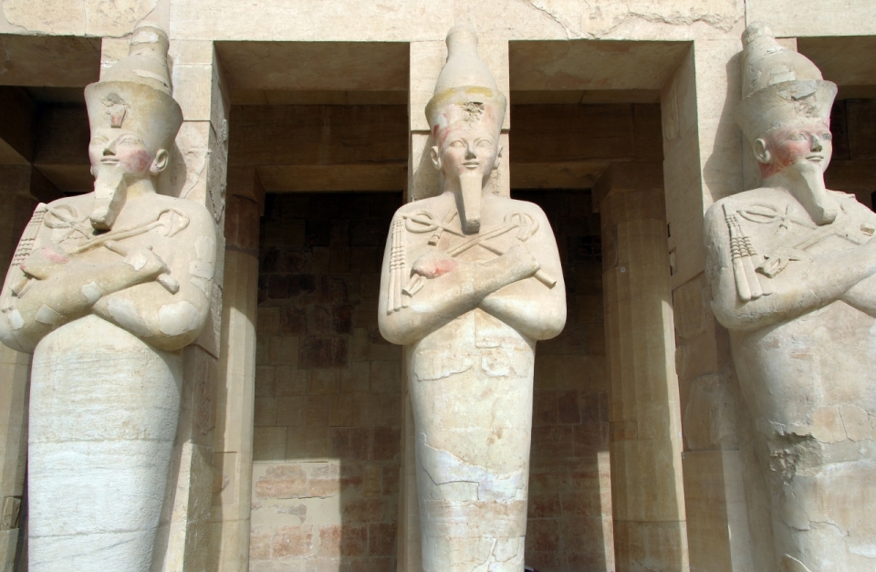 埃及古老历史文化建筑墙壁艺术雕塑