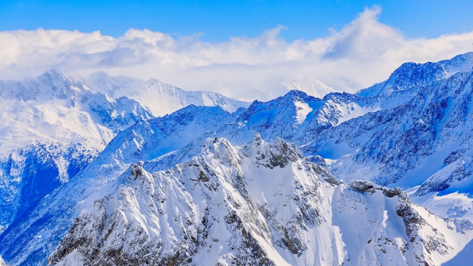 壮观雪山风景自然风光优美风景高清桌面壁纸