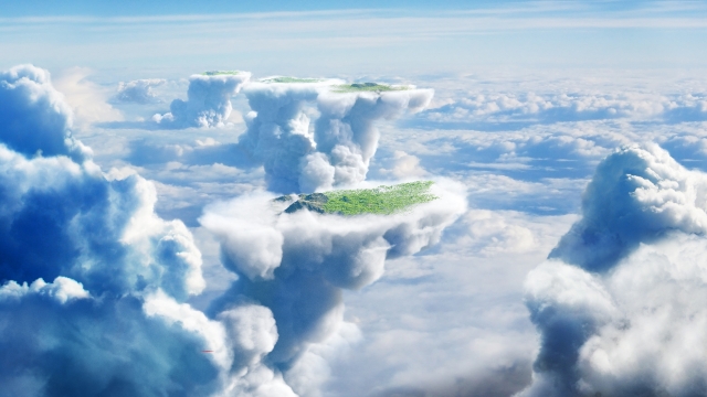 唯美天空白云高清桌面壁纸