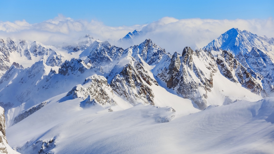 壮观雪山风景自然风光优美风景高清桌面壁纸