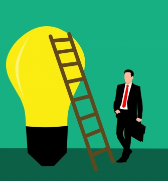 灯泡idear进步阶梯奋斗