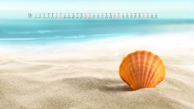 2021年11月清新唯美日历壁纸