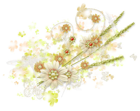 纸面上小清新花草手绘美图