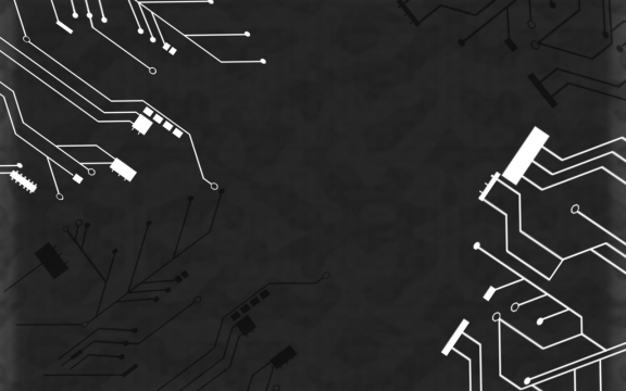 黑色模板上有序的电路版图