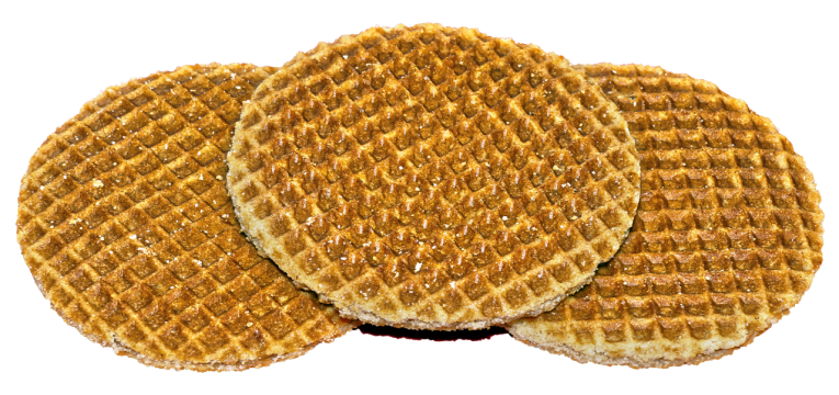 白色背景上网格状的美味烤饼干