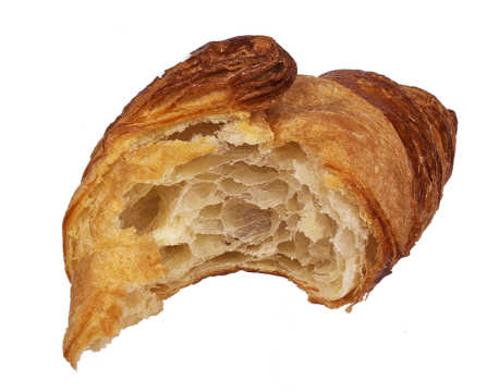 白色背景美味诱人撕开的松软面包美食摄影