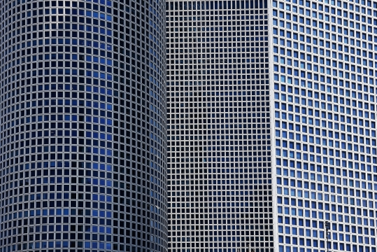 建筑摄影_以色列城市玻璃窗户高楼大厦现代建筑