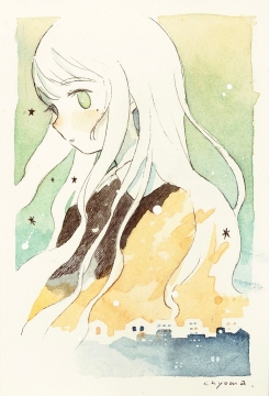 唯美插画师写真图片